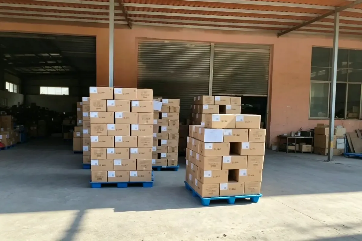 Stacked cartons of ready stock cosmetic goods