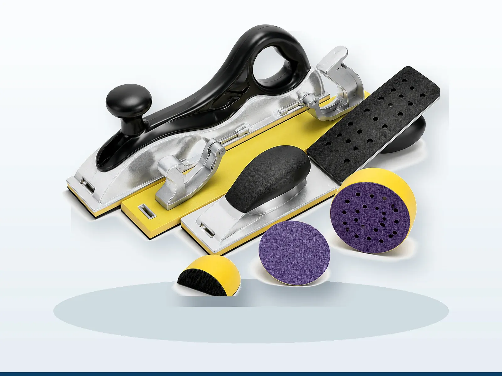 Automotive hand sanding blocks for primer and filler preparation