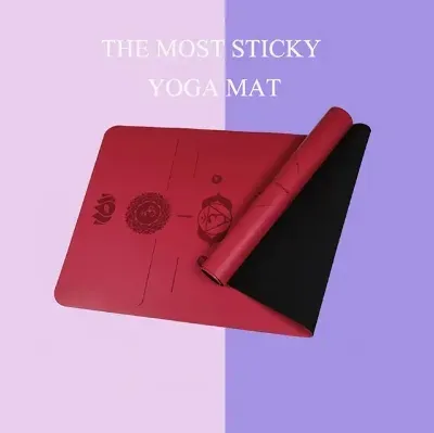 Custom PU Rubber Yoga Mat With Alignment Lines - detail view 3