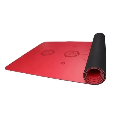 Custom PU Rubber Yoga Mat With Alignment Lines - detail view 1