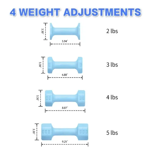 Ergonomic Colorful adjustable Hand Weights Dumbbells - detail view 3