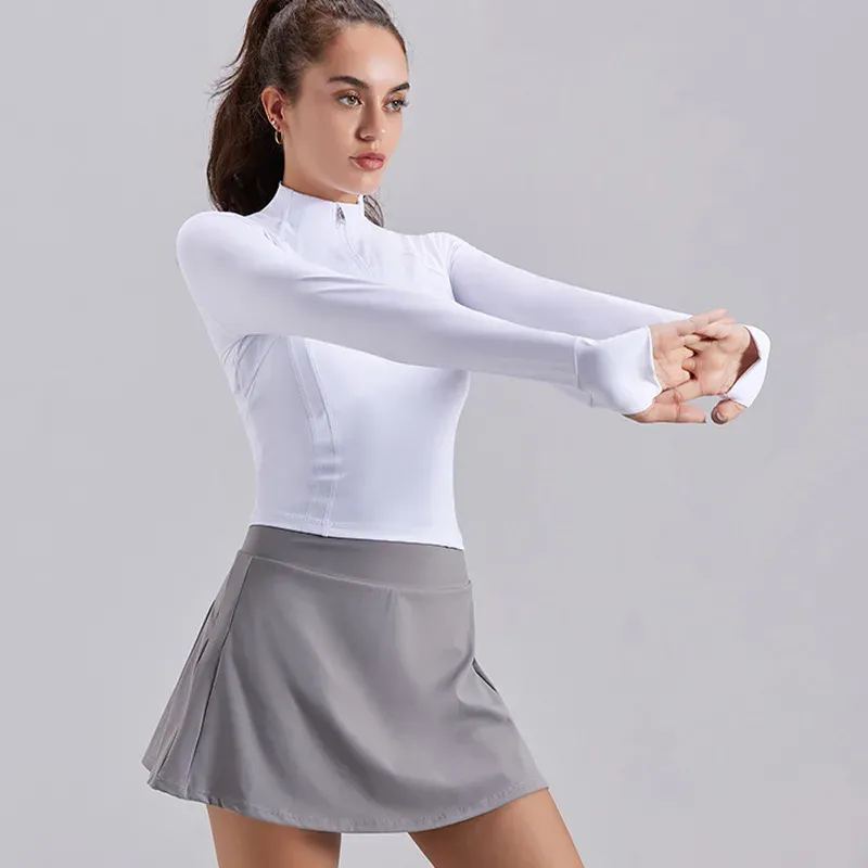 New sports short skirt anti-exposure running fitness quick-drying tennis skirt women's fake - detail view 1