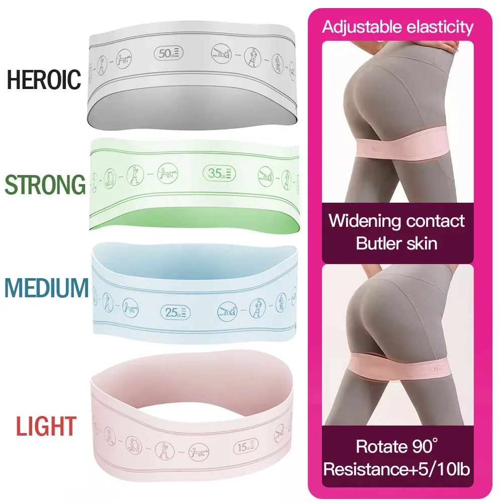 Mini Silicone Exercise Bands Small Stretch Training Resistance Loop Sets for Fitness Yoga - detail view 1