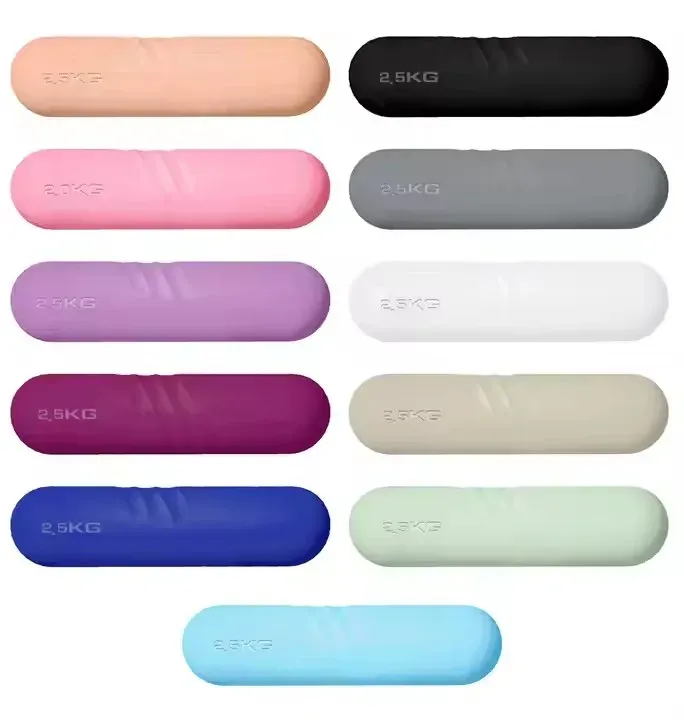 Custom Fitness rubber silicone Dumbbell weight bar set for home gym Dumbbells Dumbbells Set - detail view 3