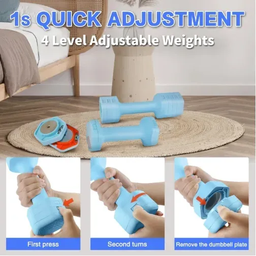Ergonomic Colorful adjustable Hand Weights Dumbbells - detail view 2