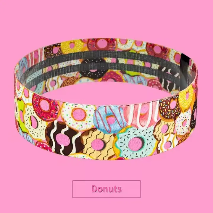 Resistance Bands Custom Logo Marble Set 3Size Squats Stretching and Lunges Hip Band - detail view 2