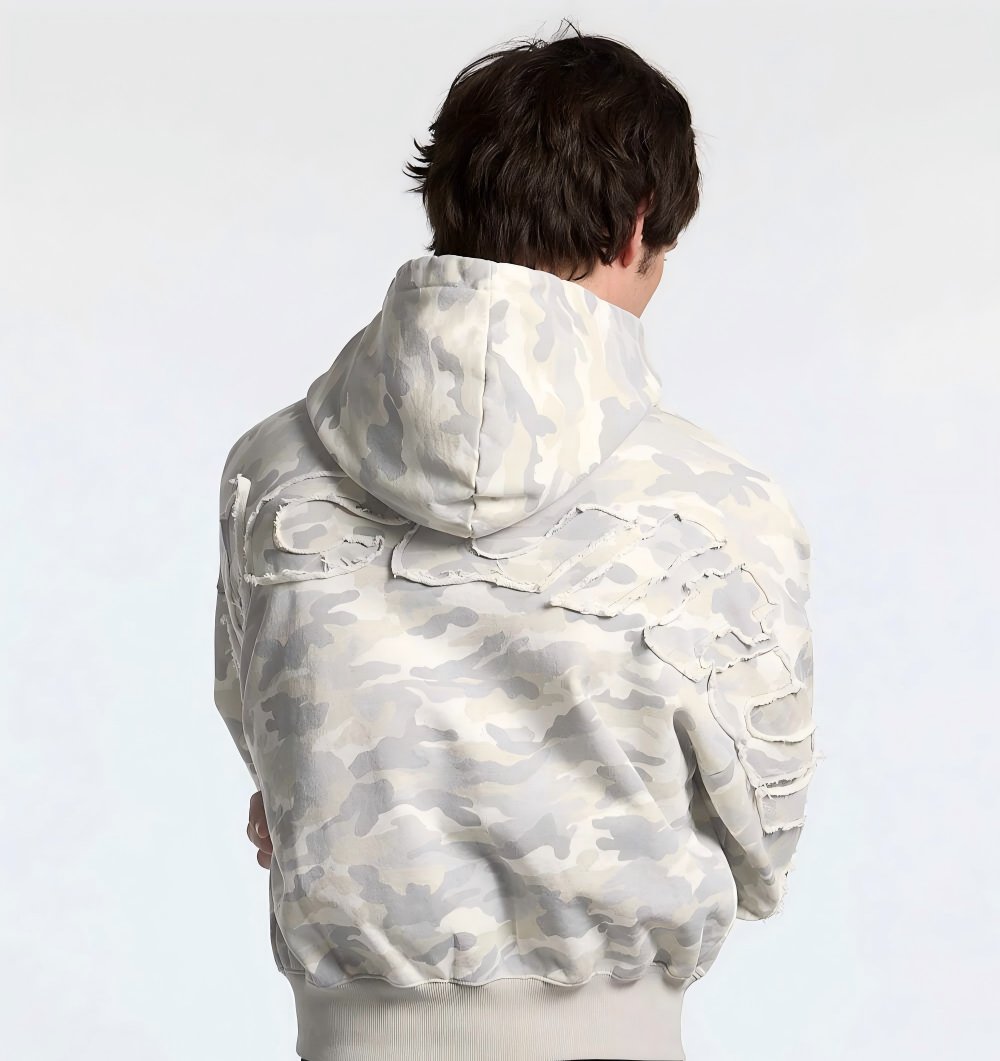 Men's distressed or painted hoodie sample 07 - Nova Garment