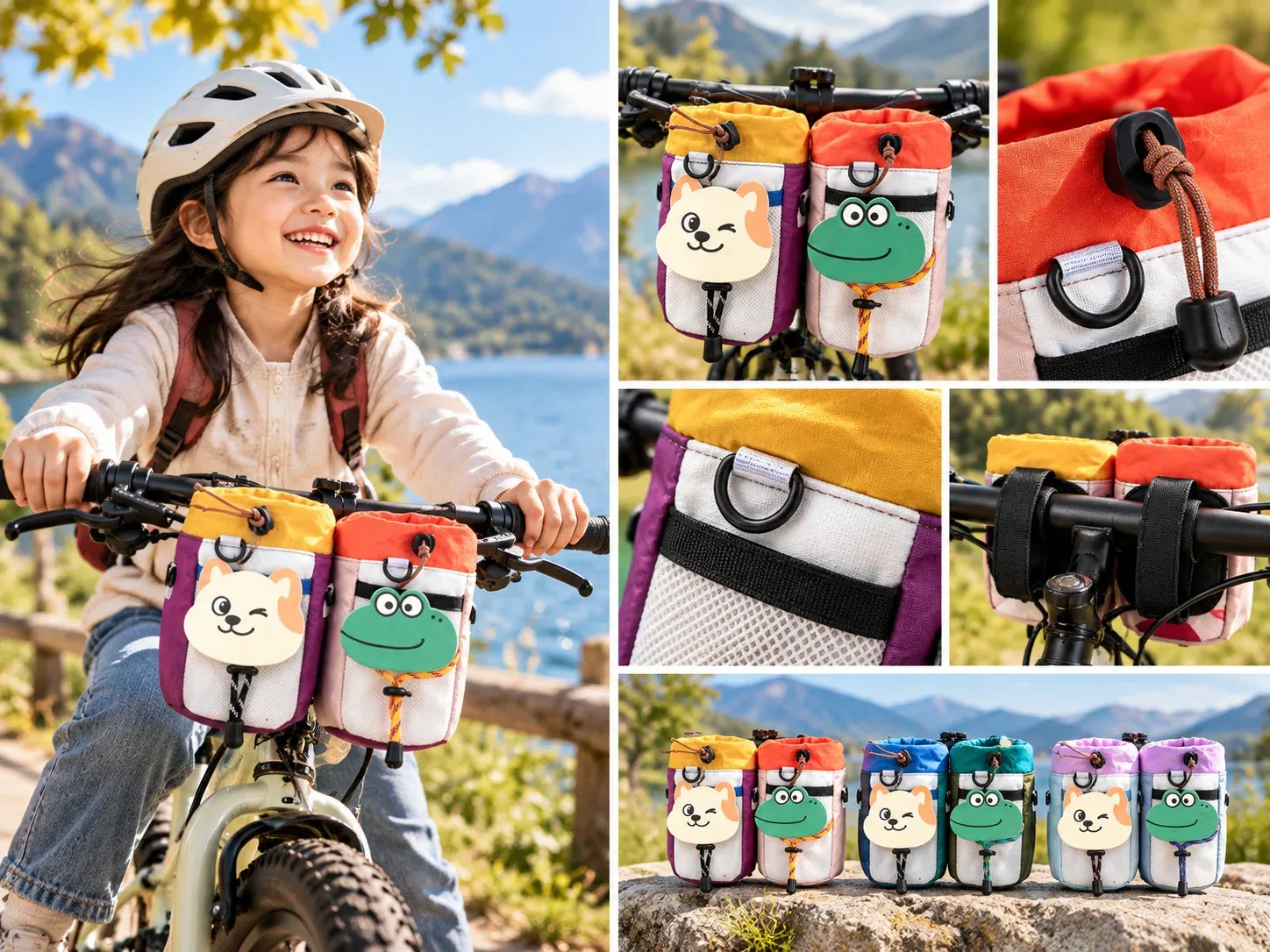 Colorful Kids’ Bike Pouch Adventure