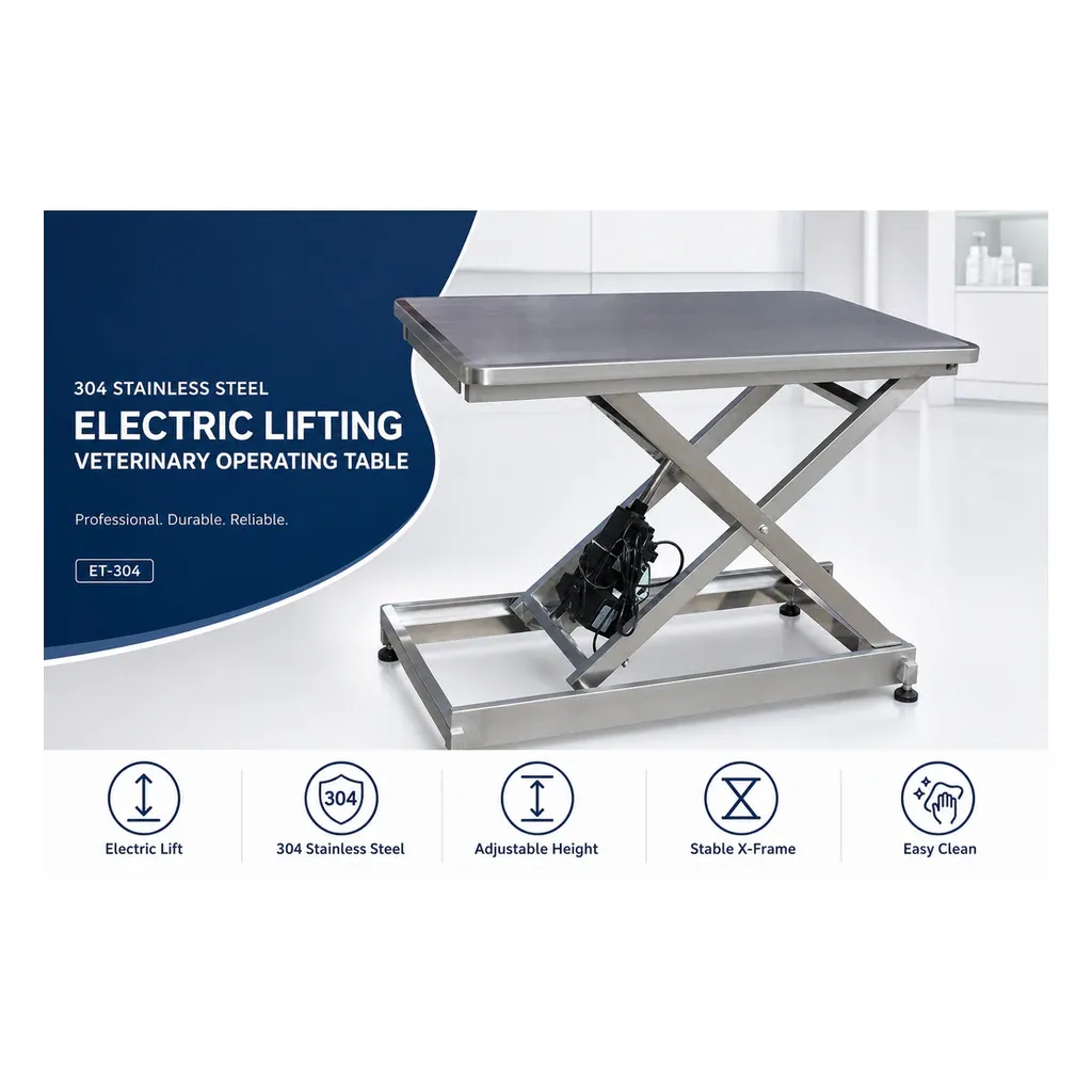VTSCZ-10 304 stainless steel electric lifting veterinary operating table