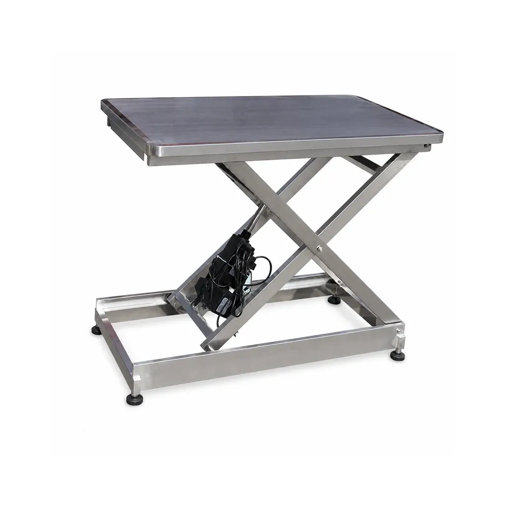 VTSCZ-10 stainless steel electric lifting veterinary operating table on a white background