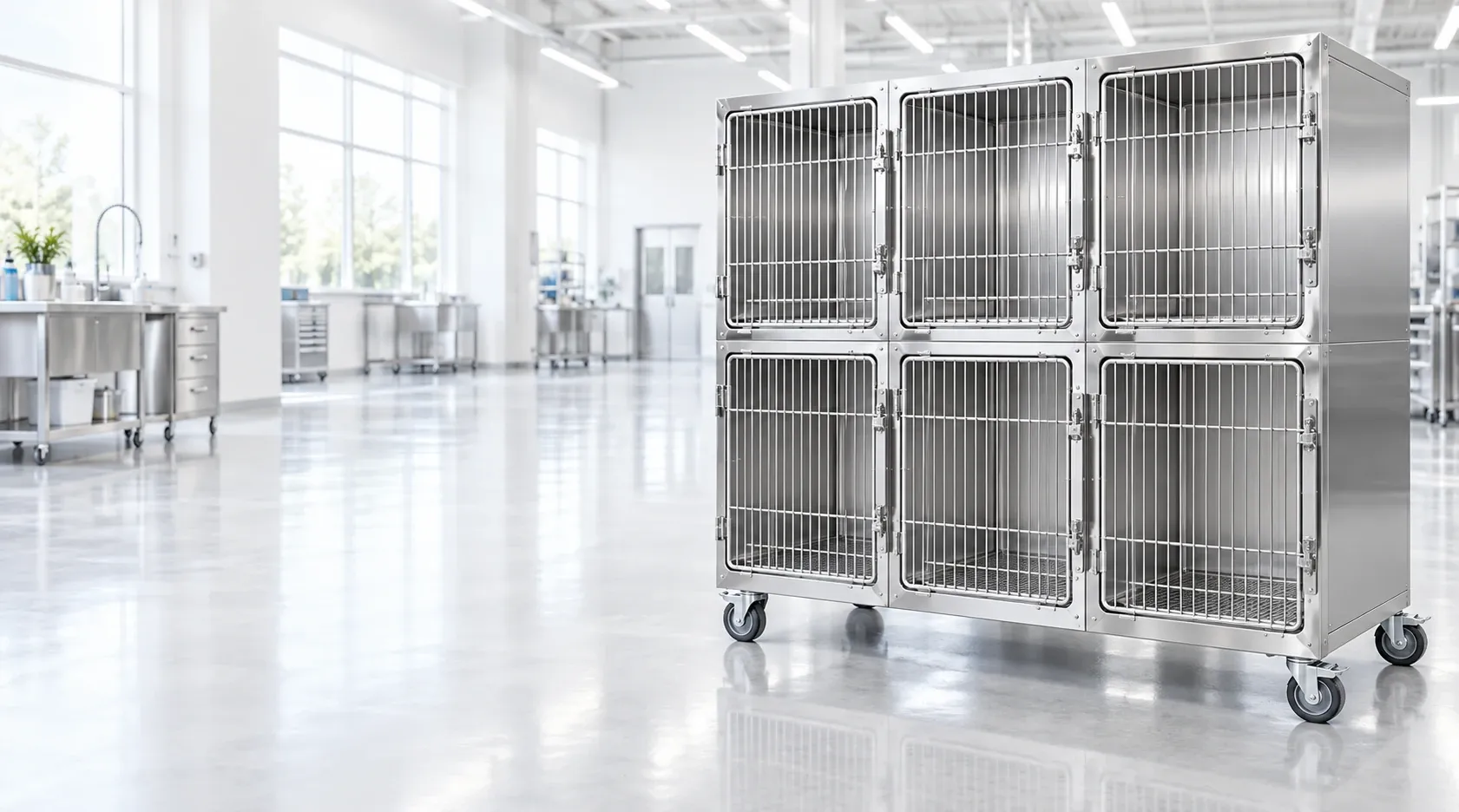 Vetese Bright Veterinary Cage Factory Banner