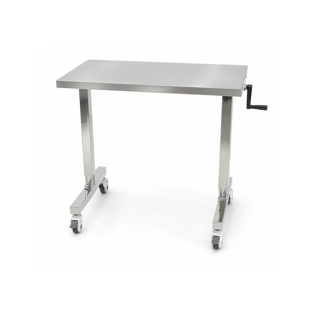 VTSCZ-08 stainless steel adjustable veterinary operating table on a white background