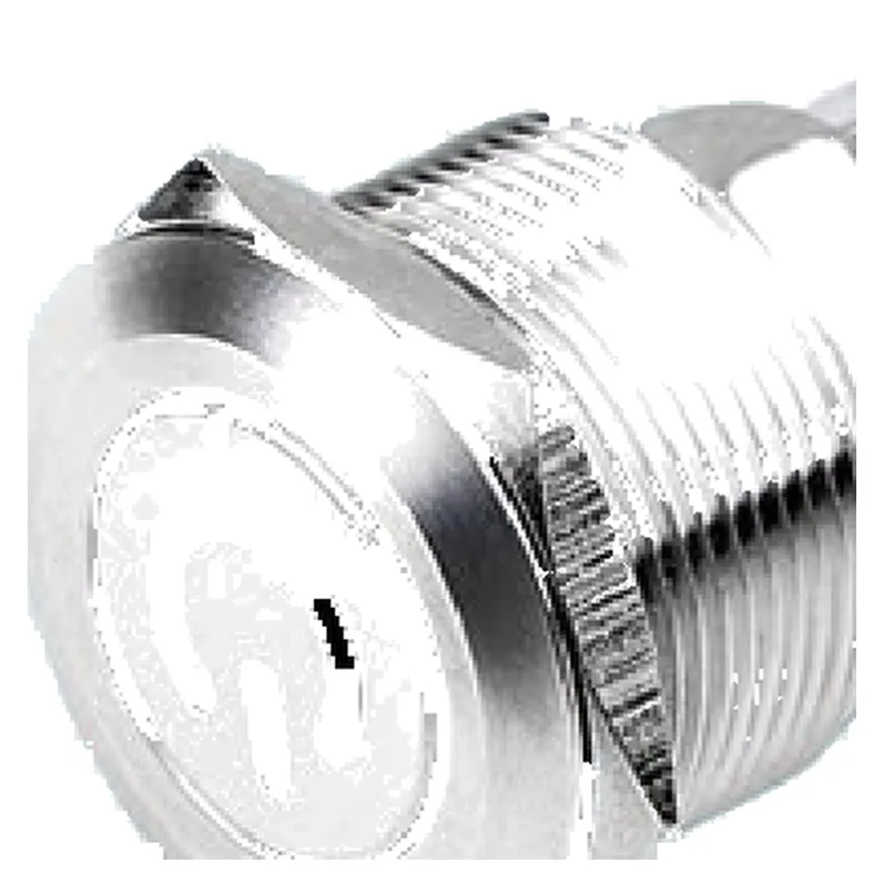 flat metal push button switch, 22 mm panel cutout