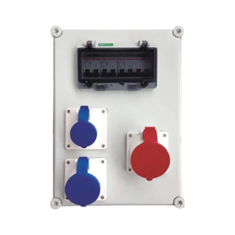 ALX-FN-413-4 industrial socket box on white background
