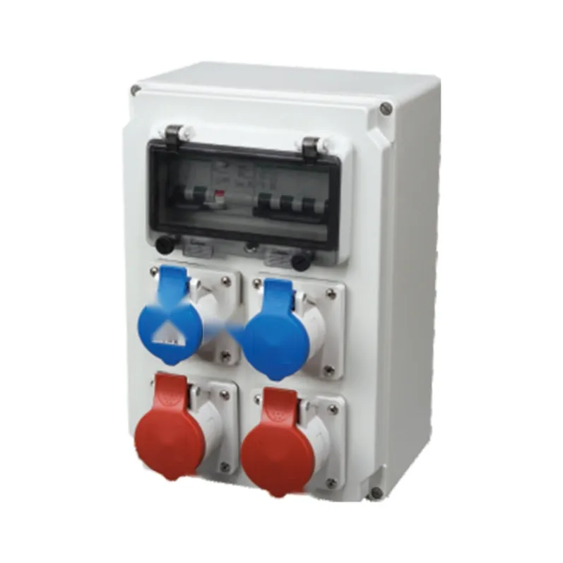 ALX-FN-313-5 industrial socket box on white background