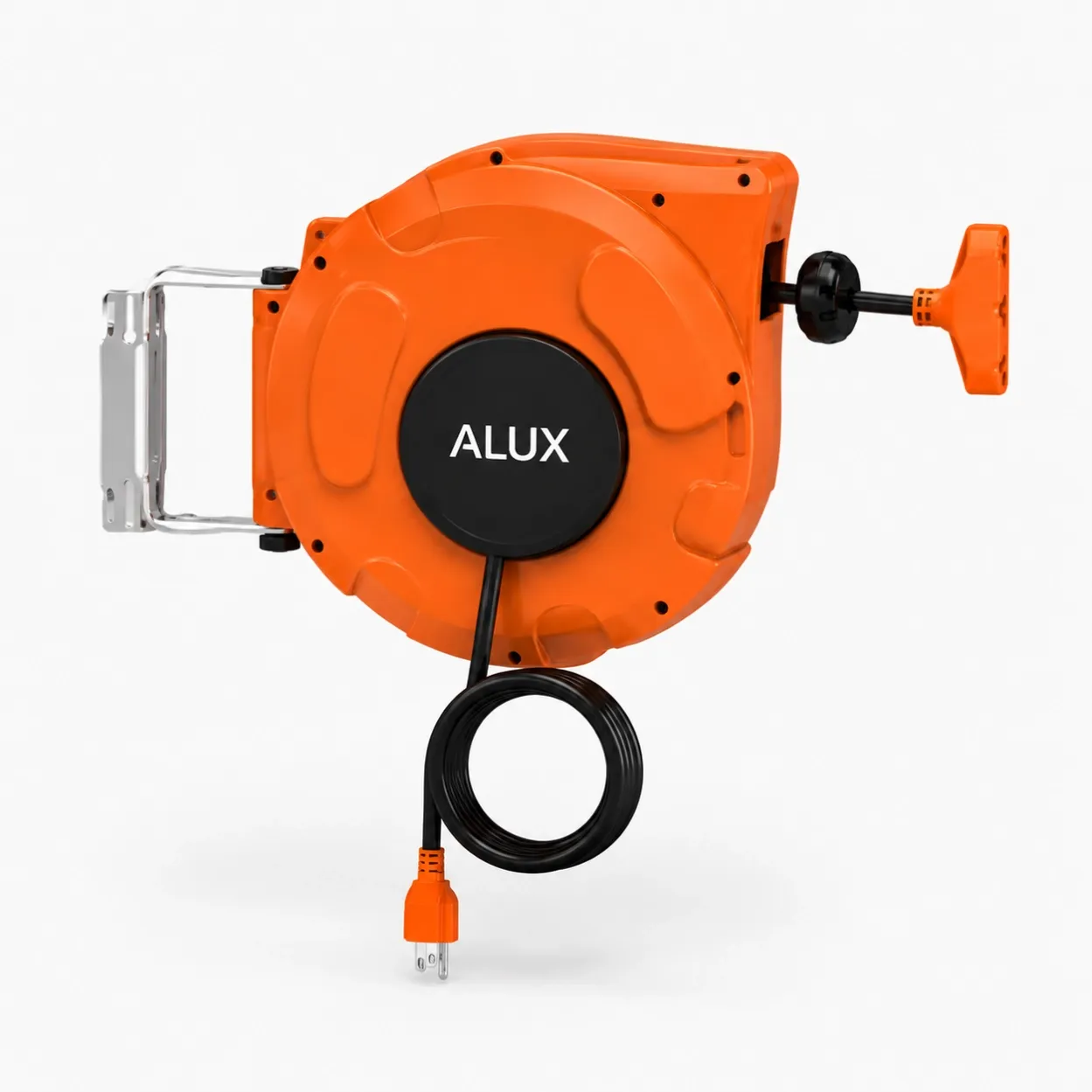 Orange Retractable power Cord Reel