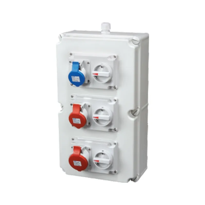 ALX-FN-413 industrial socket box on white background