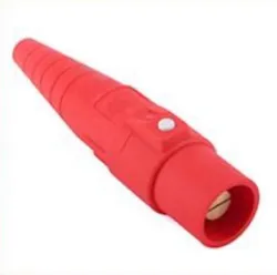 200 A max cam-lock connector male plug, red (phase coding)