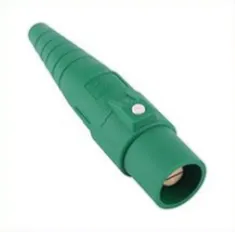 400 A max cam-lock connector male plug, green (phase coding)