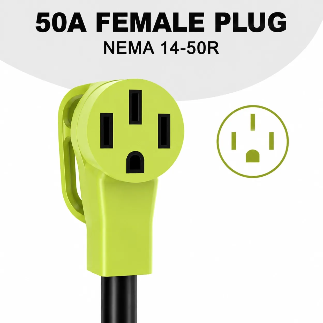 50A FEMALE PLUG green