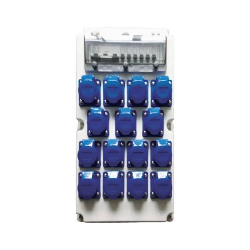 ALX-FN-413S-4 industrial socket box on white background