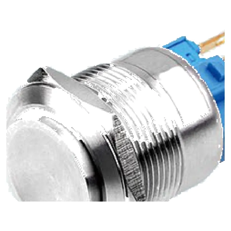high metal push button switch, 22 mm panel cutout