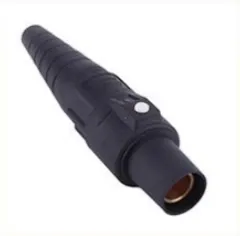 400 A max cam-lock connector female plug, black (neutral)