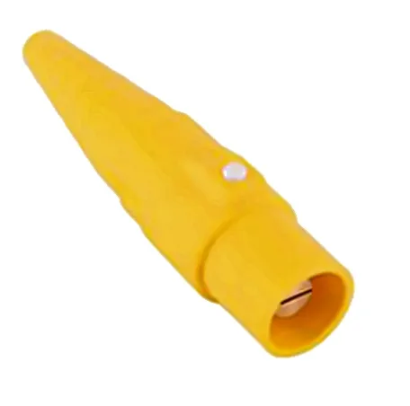 400 A max cam-lock connector male plug, yellow (phase coding)