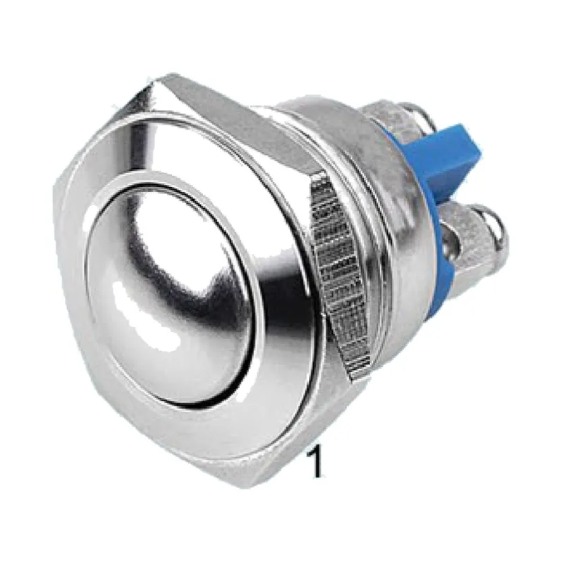 ball metal push button switch, 16 mm panel cutout