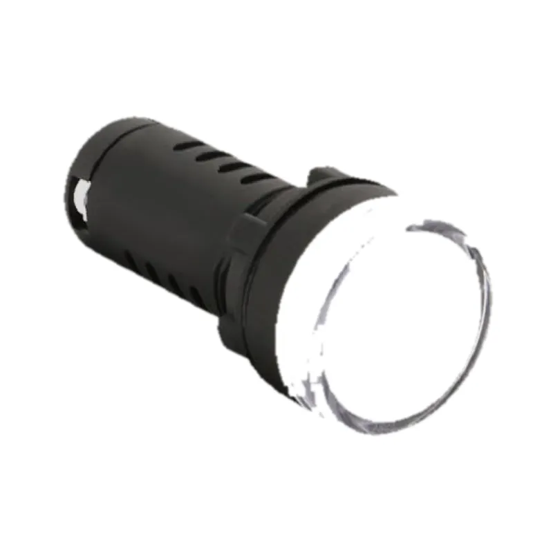 22 mm test indicator lamp with clear lens and push-to-test front cap