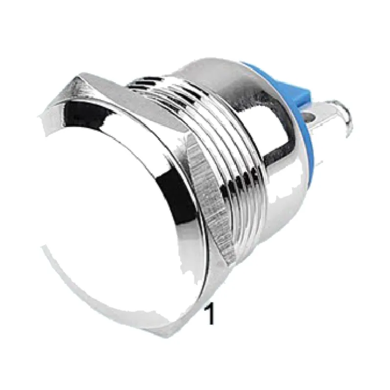ball metal push button switch, 19 mm panel cutout