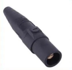 150 A max cam-lock connector male plug, black (neutral)
