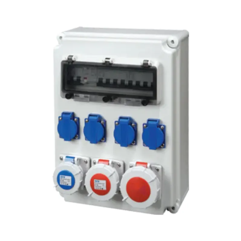 ALX-FN-312S-6 industrial socket box on white background