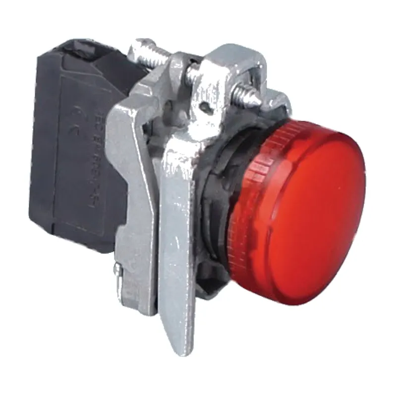 22 mm panel indicator light with LED lamp, 24 V 110 V 220 V, white green red yellow blue lens