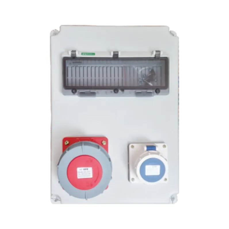 ALX-FN-4132-3 industrial socket box on white background