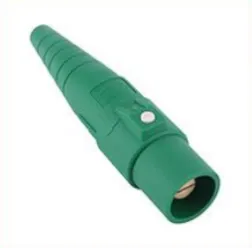 200 A max cam-lock connector male plug, green (phase coding)
