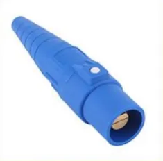 400 A max cam-lock connector male plug, blue (phase coding)