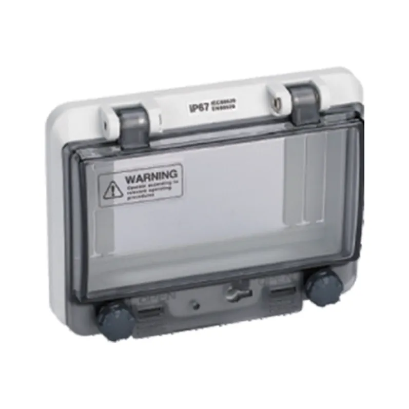 ALX-FN-6S IP67 viewing window cover for wall mounted industrial socket box, white background