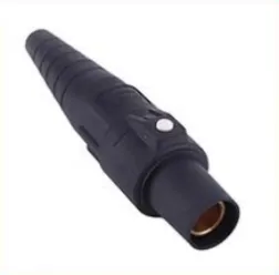 200 A max cam-lock connector female plug, black (neutral)