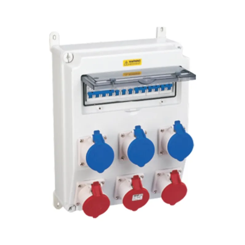 ALX-FN-413-3 industrial socket box on white background