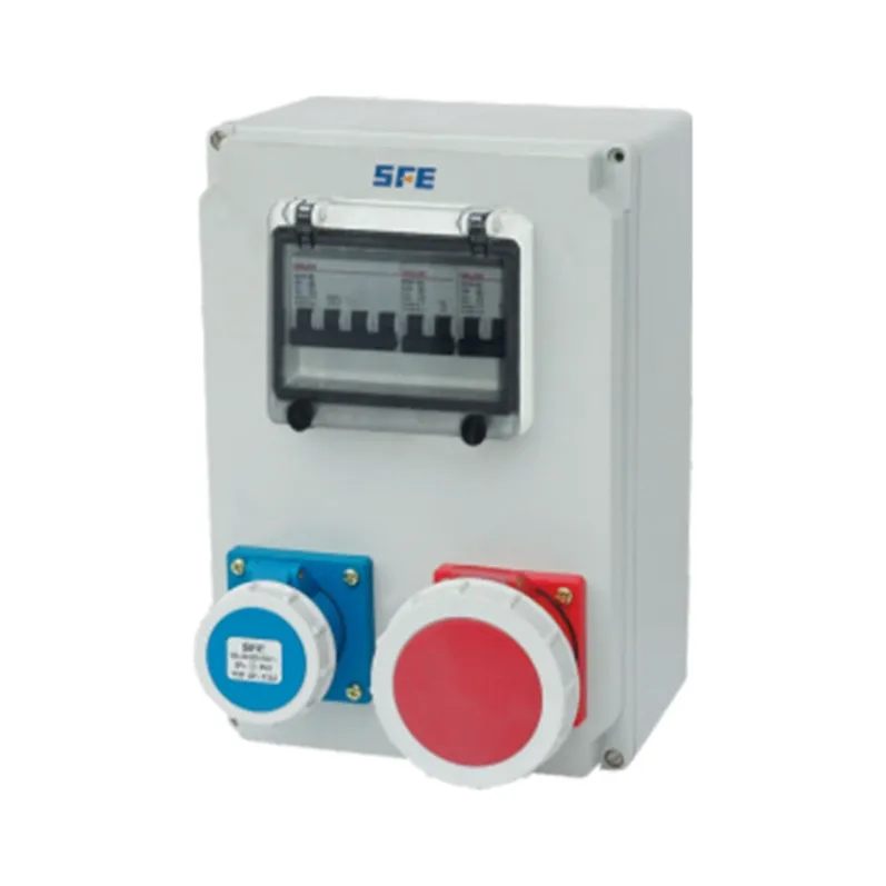 ALX-FN-3132-5 industrial socket box on white background