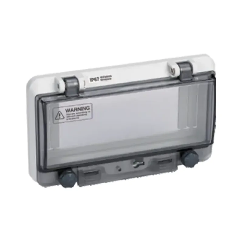 ALX-FN-8S IP67 viewing window cover for wall mounted industrial socket box, white background