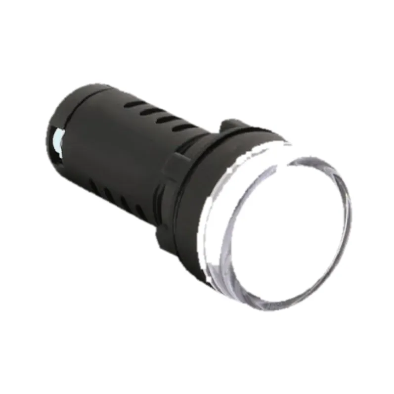 22 mm double colour indicator lamp with two LED elements, red and green, clear front lens