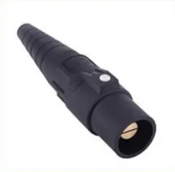 200 A max cam-lock connector male plug, black (neutral)