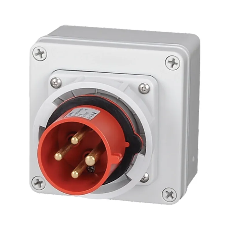 ALX-FN-5165 industrial socket box on white background
