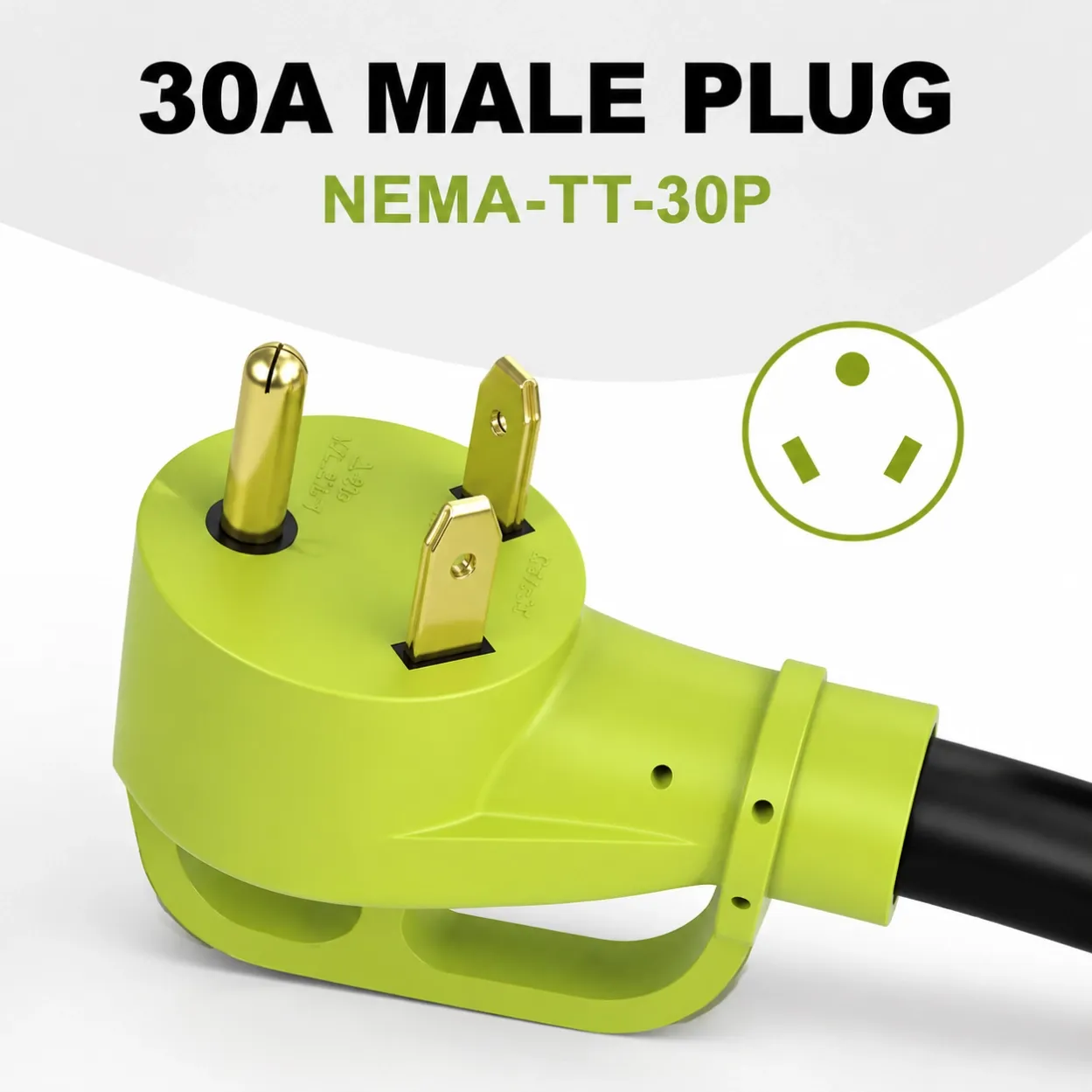 30AMALE PLUG green