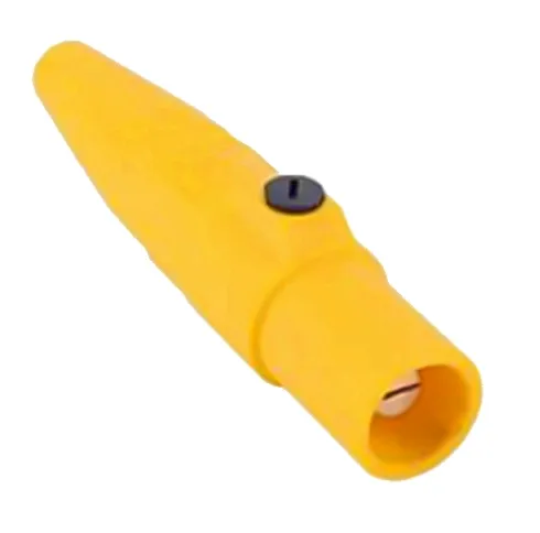150 A max cam-lock connector male plug, yellow (phase coding)