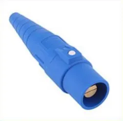 200 A max cam-lock connector male plug, blue (phase coding)