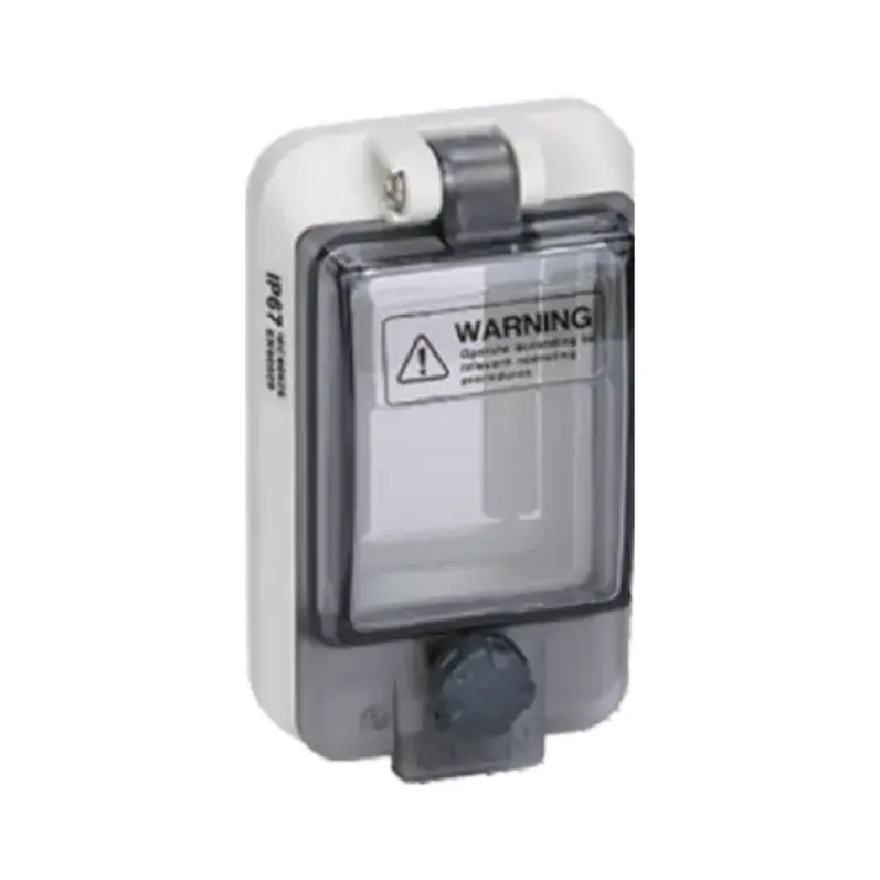 ALX-FN-2S IP67 viewing window cover for wall mounted industrial socket box, white background