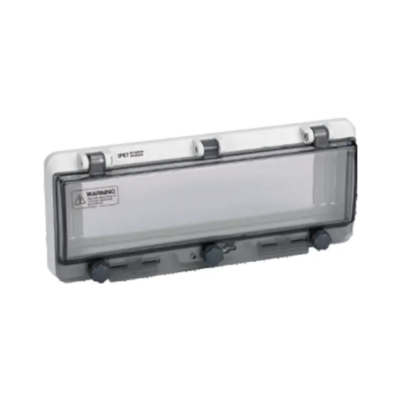 ALX-FN-12S IP67 viewing window cover for wall mounted industrial socket box, white background